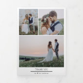 複数写真結婚のサンキューカード 三つ折り案内状 (カバー)