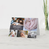 複数写真 家族写真 コラージュ 会いたい カード (正面)