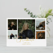 複数写真 2023 年卒業生発表 箔招待状 (立ち正面)