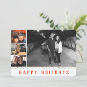 複数写真 | 4イメージ |ハッピーホリデーズコラージュ シーズンカード (スタンド正面)