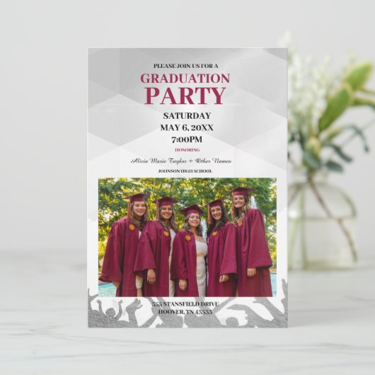 複数卒業者招待状 招待状 (スタンド正面)