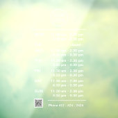 複数営業時間ロゴQRコード電話番号 ウィンドウサイン (シート3)