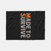 複数生き延び硬化認識度1 フリースブランケット (正面(横))