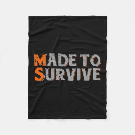 複数生き延び硬化認識度1 フリースブランケット (正面)