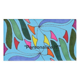 複数色のブレード形状を持つモバイルアート 名札