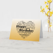 複数言語誕生日の希望 カード (黄色い花)