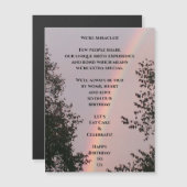 複数誕生誕生日磁気挨拶カード (正面/裏面)