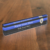 複数選択の警察チーフバッジのイーグルランク デスクネームプレート (側面)