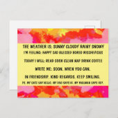 複数選択怠惰おもしろい者レトロポストカード ポストカード (正面/裏面)