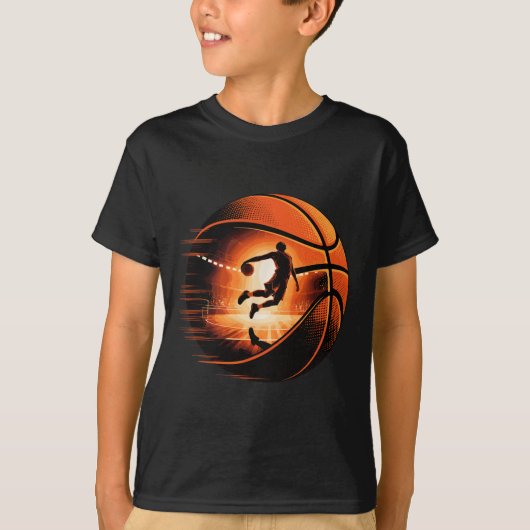 複数露出アート スケッチ フープ プレーヤー Tシャツ (正面)