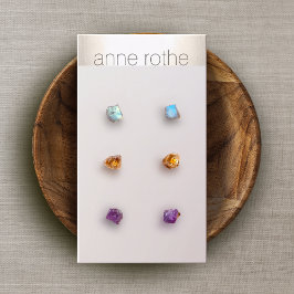 複数3スタッドイヤリング穴表示ホルダー 名刺