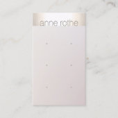 複数3スタッドイヤリング穴表示ホルダー 名刺 (正面)