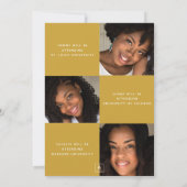 複数 友達 卒業パーティー 招待状 (裏面)