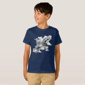 複葉機および雲 Tシャツ (正面フル)