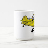 複葉機のマグの黄色 コーヒーマグカップ (中央)