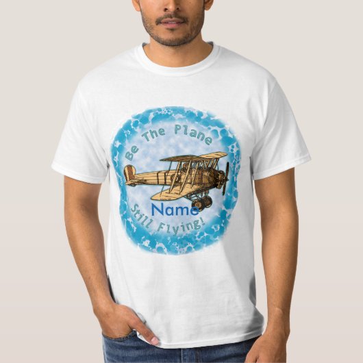 複葉機の飛行機Tシャツ Tシャツ (正面)