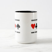 複製の際に恐れたり欲張りをしな遊いでください ツートーンマグカップ (中央)