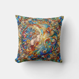 複雑でステンカラフルドガラス クッション