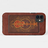 複雑で赤い革ギター Case-Mate iPhoneケース (裏面(横))