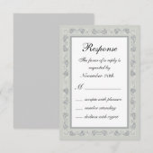 複雑なつる植物オングレーRSVP 出欠カード (正面/裏面)