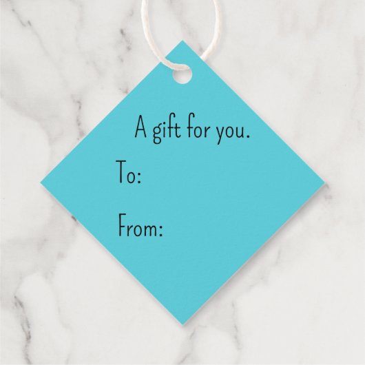 複雑なアイスブルーのスノーフレークのクリスマスギフトタグ フェイバータグ (裏面)