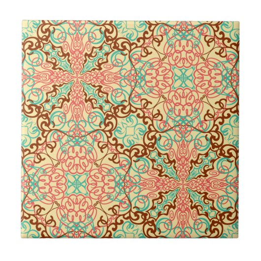 複雑なアラベスク、 タイル (正面)