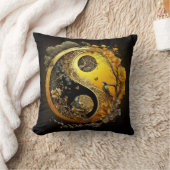 複雑なイエロータイジツインアンドヤコンテンポラリーン クッション (ブランケット)