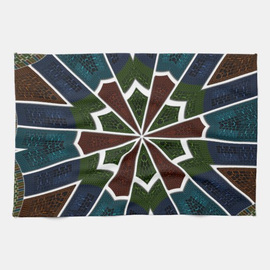 複雑なインスパイア詳細のサリデザイン キッチンタオル (横)