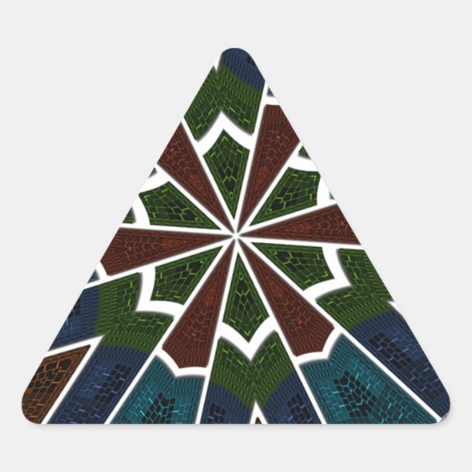 複雑なインスパイア詳細のサリデザイン 三角形シール (正面)