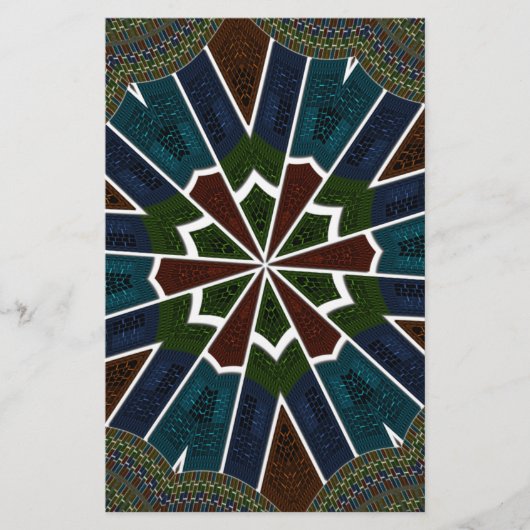 複雑なインスパイア詳細のサリデザイン 便箋 (正面)