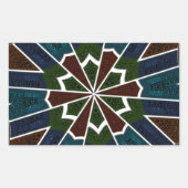 複雑なインスパイア詳細のサリデザイン 長方形シール (正面)