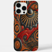 複雑なエイリアンクラフトデザインイン鮮やかカラー Case-Mate iPhoneケース (裏面)