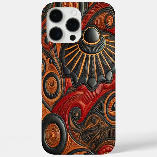 複雑なエイリアンクラフトデザインイン鮮やかカラー Case-Mate iPhoneケース (裏面)