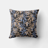 複雑なエレガントフローラを特徴とする繊維デザイン クッション (裏面)