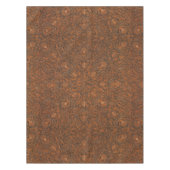 複雑なオレンジ&ブラックろうけつ染めテーブルクロス テーブルクロス (正面)