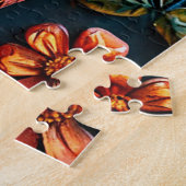 複雑なカラフル詳細で作ったフクロウのアートワーク ジグソーパズル (側面)