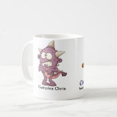 複雑なクリス コーヒーマグカップ (正面左)