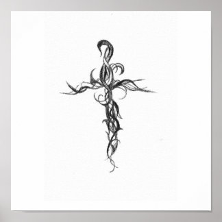 複雑なクロスプリント ポスター