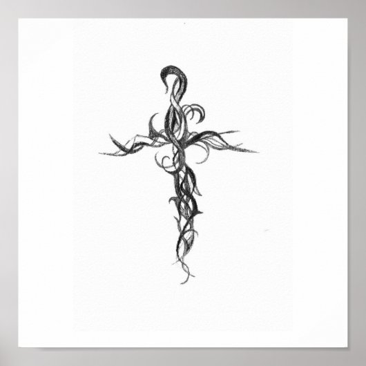 複雑なクロスプリント ポスター (正面)