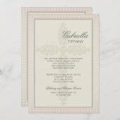 複雑なクロス（桃）宗教招待状 招待状 (正面/裏面)