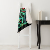 複雑なケルト結び目模様デザインレッドドラゴンヘッド シェルパブランケット (インサイチュ)