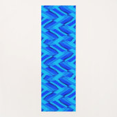 複雑なコバルトブルー大理石パターン ヨガマット (正面)