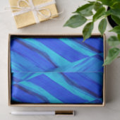 複雑なコバルトブルー大理石パターン 薄葉紙 (ギフト)