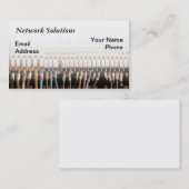 複雑なコンピュータネットワークワイヤーつながり 名刺 (正面/裏面)