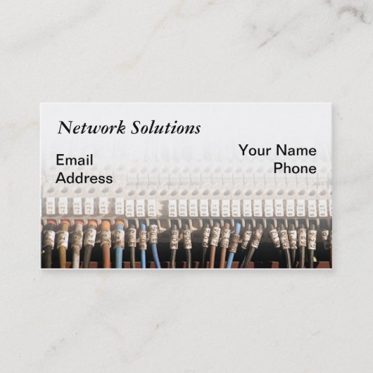 複雑なコンピュータネットワークワイヤーつながり 名刺 (正面)
