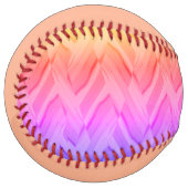 複雑なサンゴとピンクの色合いの大理石のパターン ソフトボール (正面左)