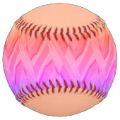 複雑なサンゴとピンクの色合いの大理石のパターン ソフトボール (正面)