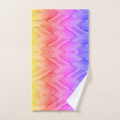 複雑なサンゴとピンクの色合いの大理石のパターン バスタオルセット (ハンドタオル)