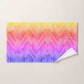 複雑なサンゴとピンクの色合いの大理石のパターン バスタオルセット (ハンドタオル)