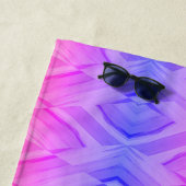 複雑なサンゴとピンクの色合いの大理石のパターン ビーチタオル (インサイチュ)